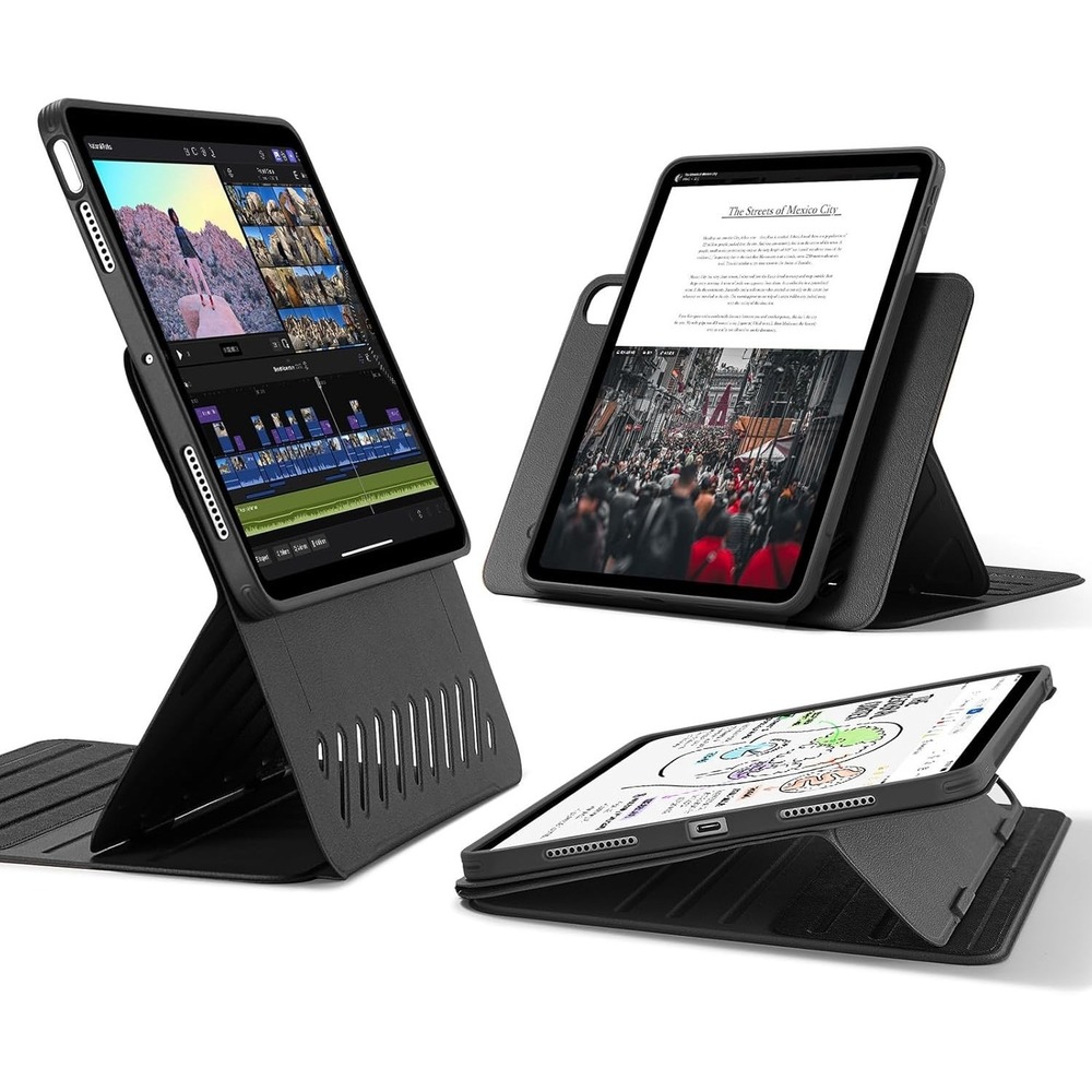 Black ESR iPad Air Case 11"/10.9",‎ Removable Magnetic Cover, 9 Viewing Angles